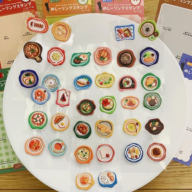 KOMAMONO LAB美食封蠟印章立體貼紙