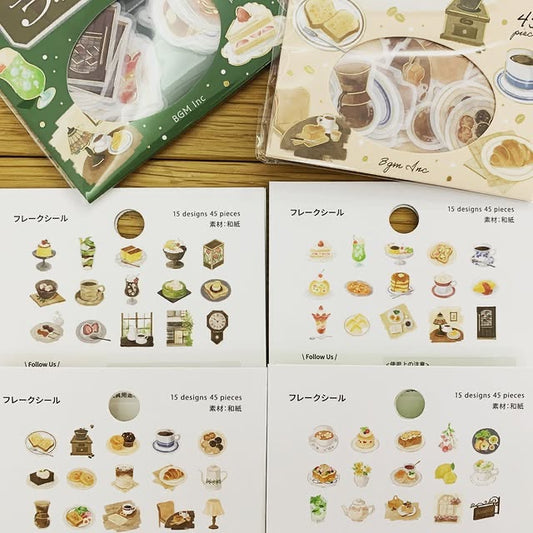 BGM 燙金貼紙・今日咖啡系列