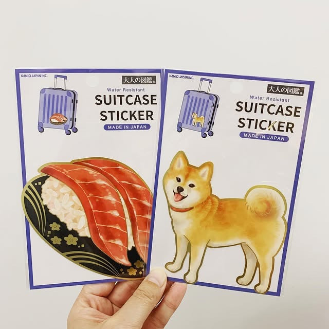 KAMIO 大人之圖鑑防水金箔行李箱貼紙