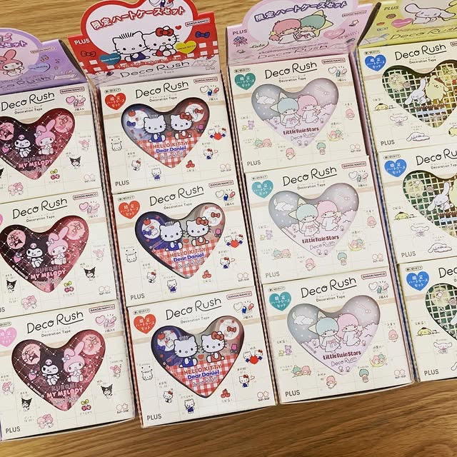 PLUS x SANRIO限定心形盒Decorush印花套裝