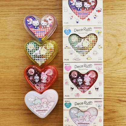 PLUS x Sanrio 限定心形盒Deco Rush印花套裝