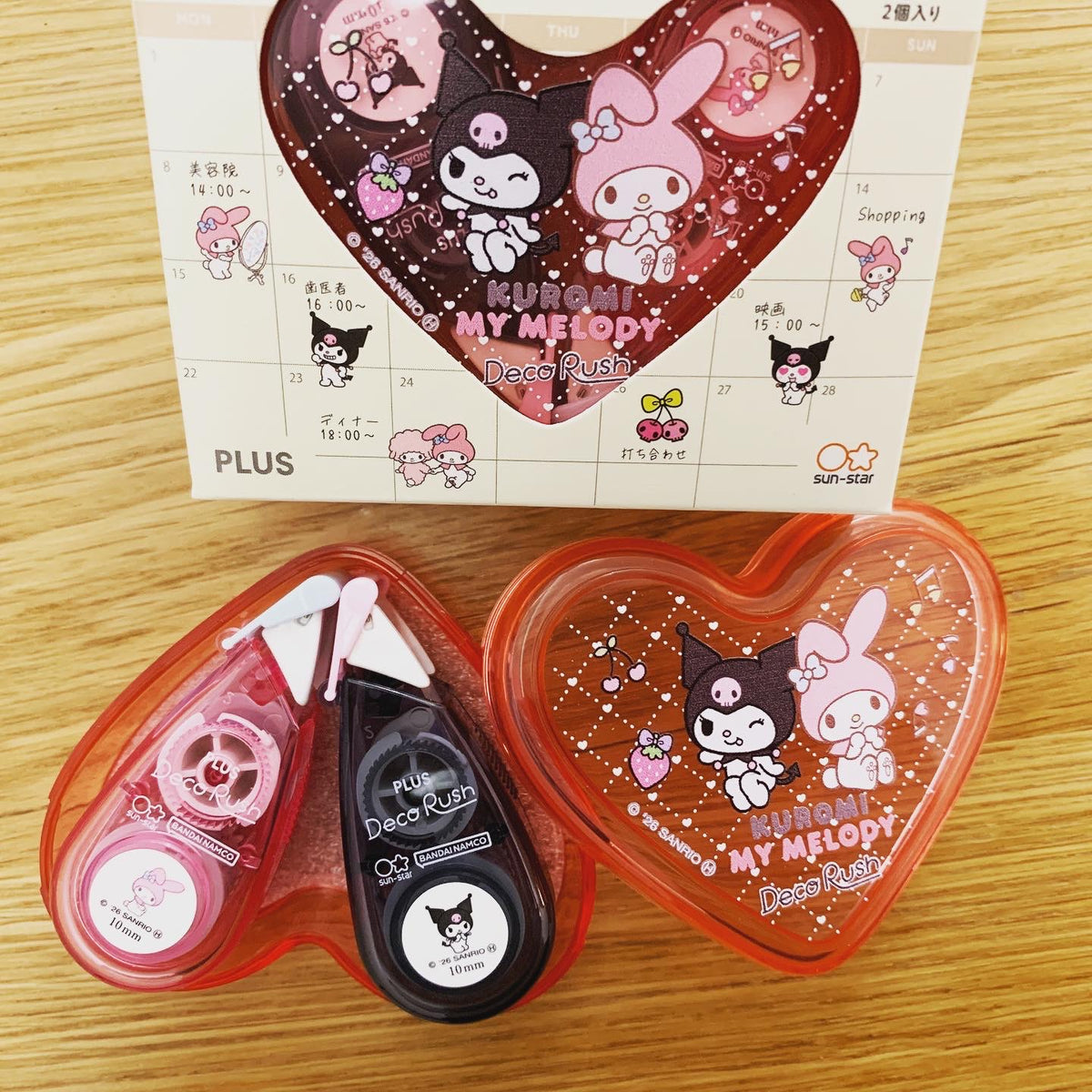 PLUS x Sanrio 限定心形盒Deco Rush印花套裝