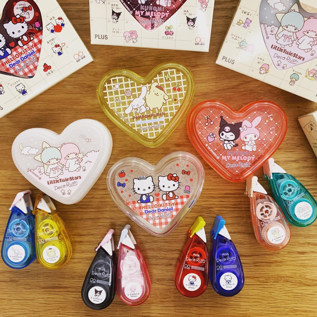 PLUS x Sanrio 限定心形盒Deco Rush印花套裝