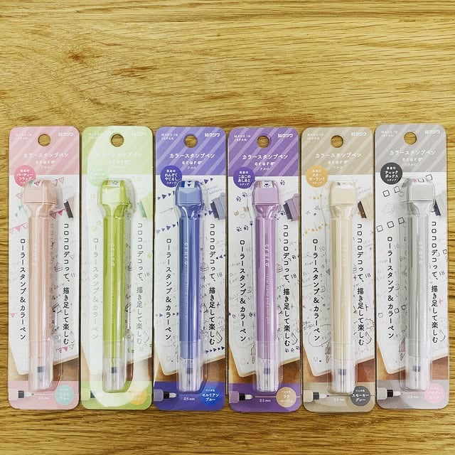 KUTSUWA Cruro滾輪印章連水性筆