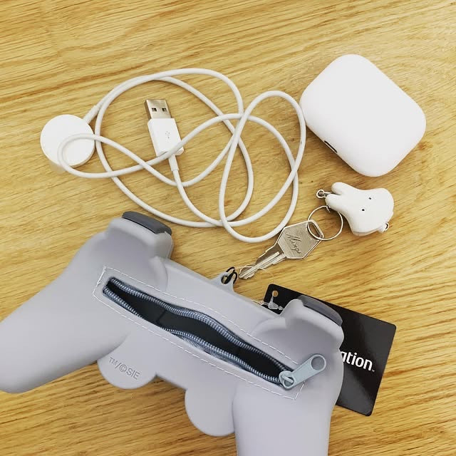 FUNBOX Playstation DUALSHOCK初代手掣造型矽膠收納袋