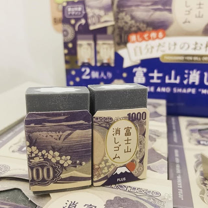 PLUS富士山擦膠舊一千日圓鈔票款