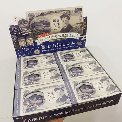 PLUS富士山擦膠舊一千日圓鈔票款