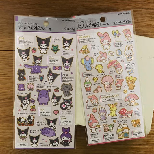 KAMIO 大人之圖鑑貼紙x Sanrio 主角系列
