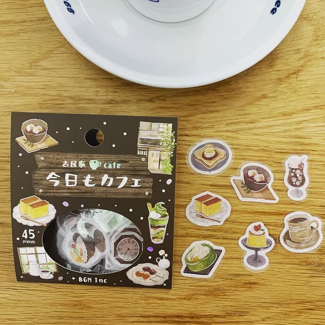 BGM 燙金貼紙・今日咖啡系列