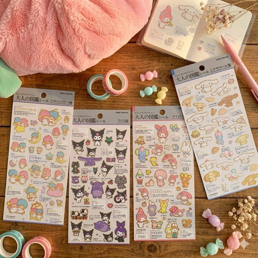 KAMIO 大人之圖鑑貼紙x Sanrio 主角系列