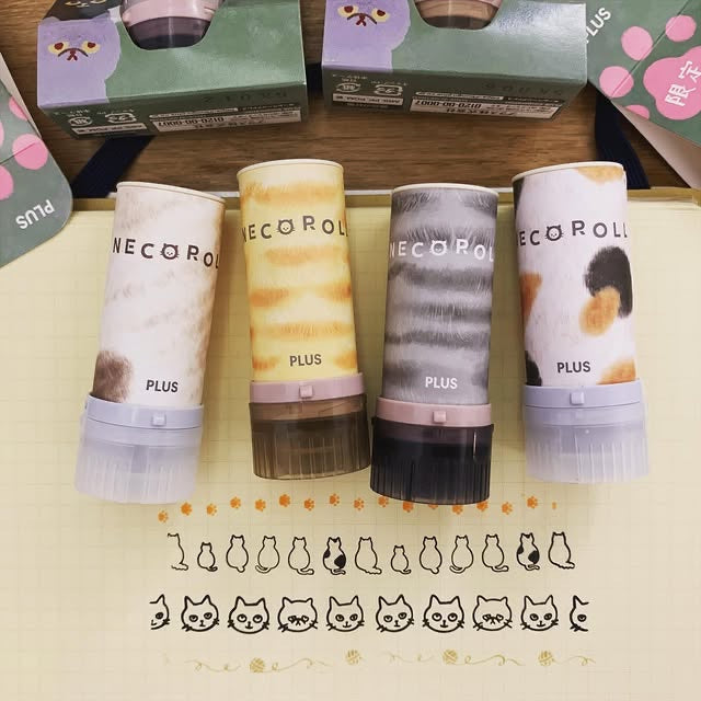 PLUS NECOROLL貓卷印章
