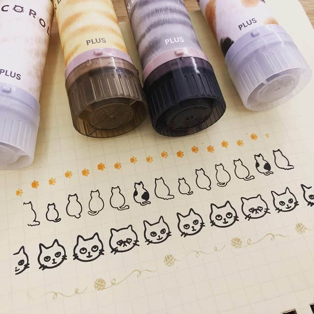 PLUS NECOROLL貓卷印章