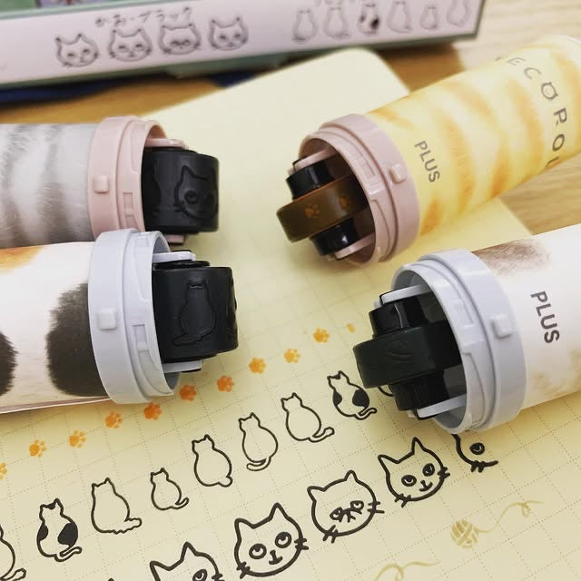 PLUS NECOROLL貓卷印章