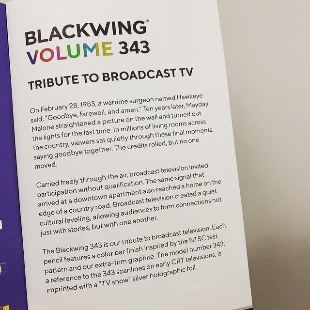 Blackwing Volume 343 限量版鉛筆