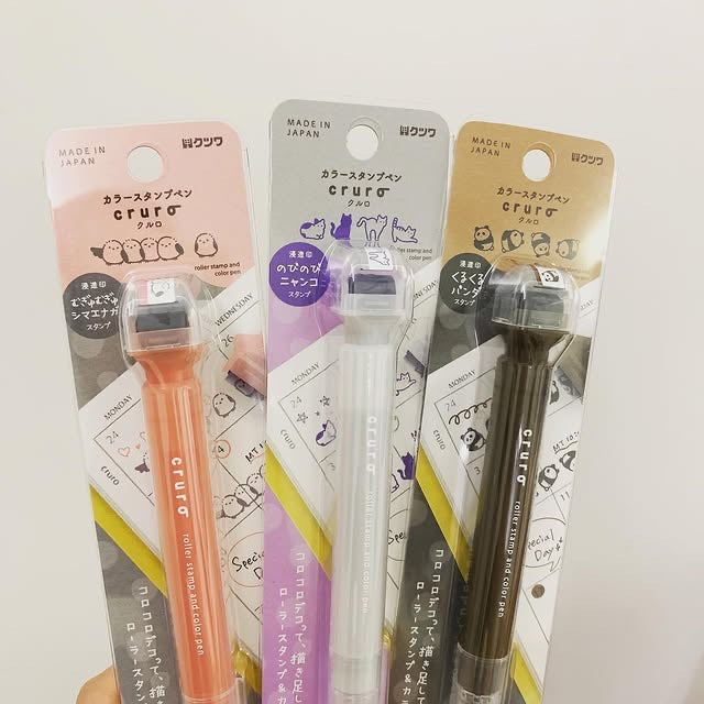 KUTSUWA Cruro滾輪印章雙頭筆第二彈
