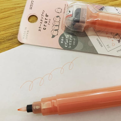 KUTSUWA Cruro滾輪印章雙頭筆第二彈