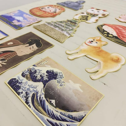 KAMIO 大人之圖鑑防水金箔行李箱貼紙