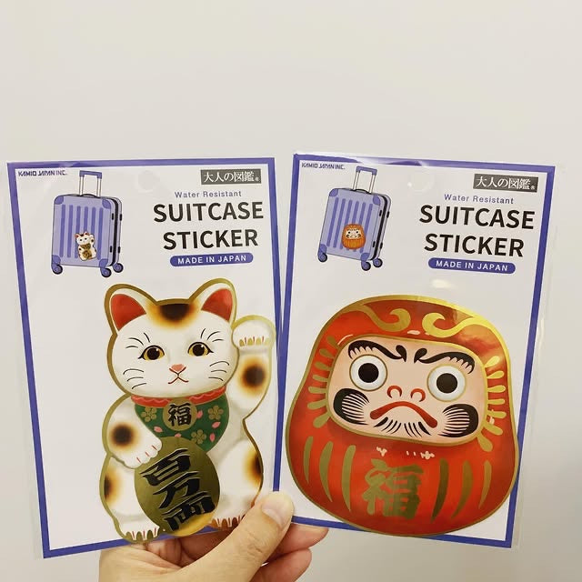 KAMIO 大人之圖鑑防水金箔行李箱貼紙