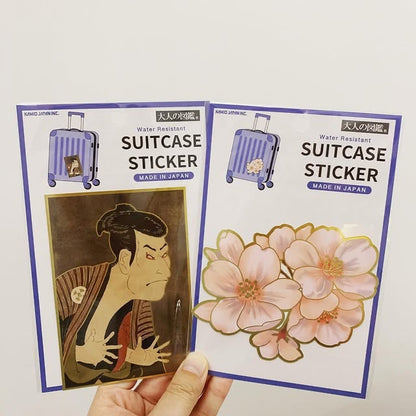 KAMIO 大人之圖鑑防水金箔行李箱貼紙