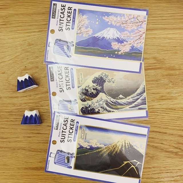 KAMIO 大人之圖鑑防水金箔行李箱貼紙