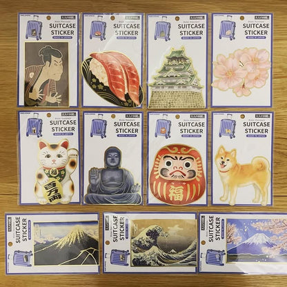 KAMIO 大人之圖鑑防水金箔行李箱貼紙