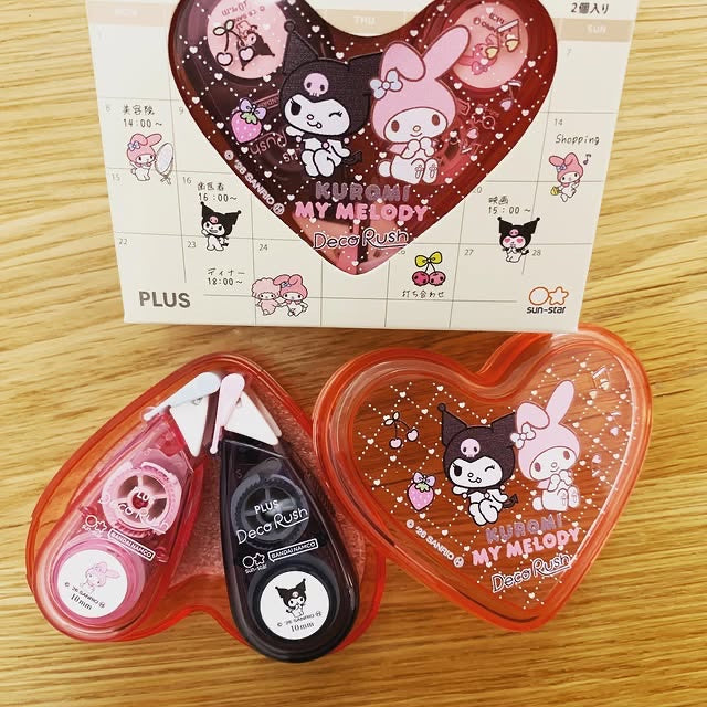 PLUS x SANRIO限定心形盒Decorush印花套裝
