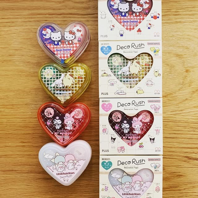PLUS x SANRIO限定心形盒Decorush印花套裝