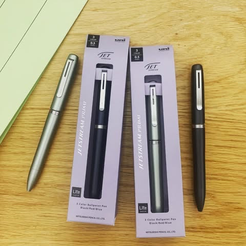 UNI Jetstream Prime靜謐色系金屬旋轉三色筆