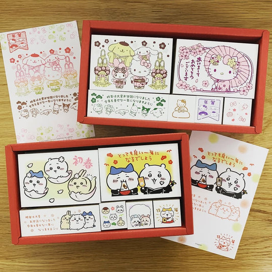 BEVERLY Chiikawa及Sanrio木印賀年郵票套裝
